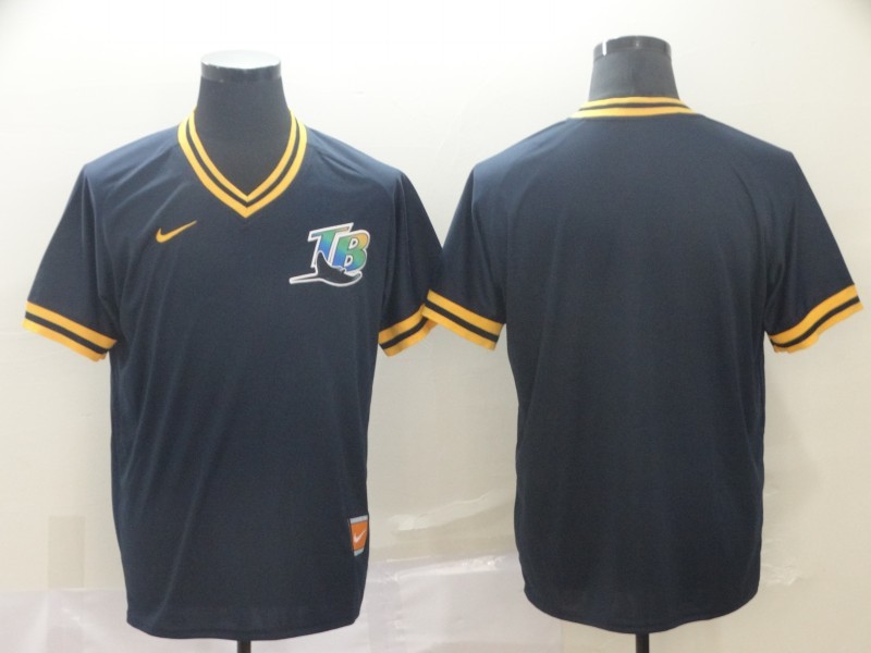 Men's Tampa Bay Rays Navy Blank Jersey
